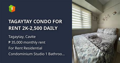 tagaytay rentals|Condo for Rent in Tagaytay .